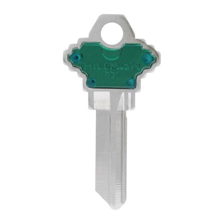 Homecare Products Color Plus House of Office SC1-Single Sided Universal Key Blank, Green, 5PK HO963636